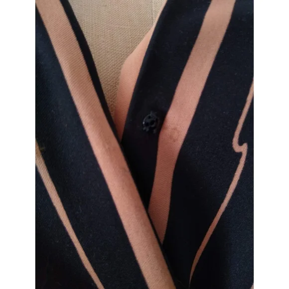 Vtg 70s Faux Wrap Dress - Picture 8 of 10